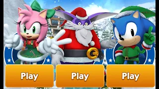 Sonic Dash - Merry Christmas - Special Episode - Elf Classic Sonic vs Santa Big vs Jingle Belle Amy