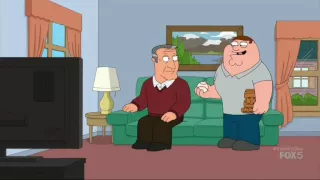 Питер и отец Джо. Гриффины. Family guy.