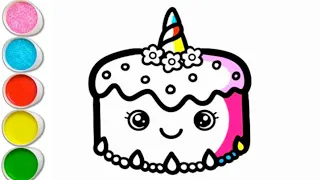 How To Draw A Happy Birthday Cake 🎂