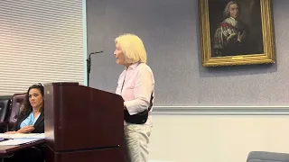 Oliver Street resident Kay Kaiser speaks at the Chatham Borough Council meeting