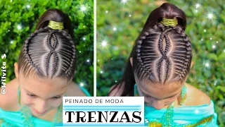 🔴 Peinados Fáciles y de moda para niñas / TRENZAS pegadas cruzadas /WILVITA 2023 ❤ @LasPachachas