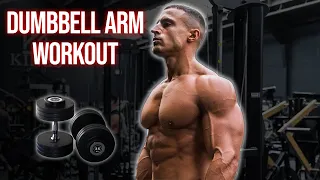 Biceps & Triceps Routine Using ONLY Dumbbells | Home Workout