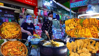 Mouthwatering street food, deep fried stuff & braised chicken & duck feet @ Psar Kach Chrung marker