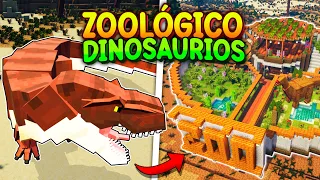 Construí un MEGA ZOOLÓGICO con DINOSAURIOS en MINECRAFT 🦖🦕