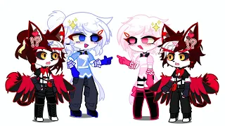 (HAZBIN HOTEL) meet there gender swap⁉️ memes :D✨ #short #hazbinhotel #huskerdust #gachalife2