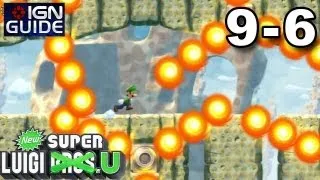 New Super Luigi U 3 Star Coin Walkthrough - Superstar Road 6: Fire Bar Sprint