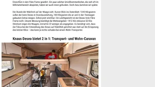 Knaus Deseo Test.Das geniale Fahrzeug für Camper mit Sportsachen