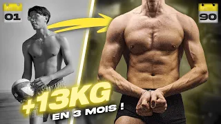 Ma TRANSFORMATION physique +13KG en 3 MOIS ! (Prise de masse intense)