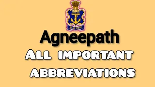 abbreviations for agneepath exam #agneepathscheme #abbreviation