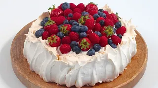 PAVLOVA WITH SMALL FRUITS EASY RECIPE