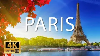 FLYING OVER PARIS (4K UHD) - Relaxing Music Along With Beautiful Nature Videos - 4K Video UHD