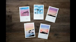 5 WATERCOLOR POSTCARD IDEAS