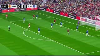 Manchester United vs Everton Premier League 23/24 Full Match - Video Game Simulation PES 2021