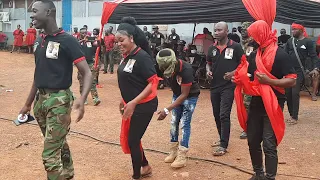 Congrats!! Only a strong lady can do this dance with the soldiers