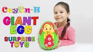 Ceylin's Giant Surprise Egg TOYBOX - Super Wings, LPS Littlest Pet Shop, Frozen TOYS video for kids