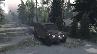 SpinTires обзор мода ( Land Rover Defender 110 v1.0 )