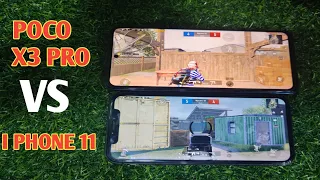 Poco X3 Pro vs iPhone 11  Damage Test PuBG  #bgmi