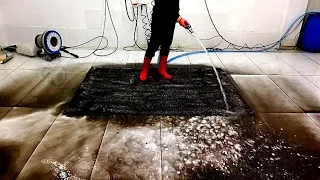 Dirtiest carept - Jet black dirty carpet cleaning satisfying ASMR