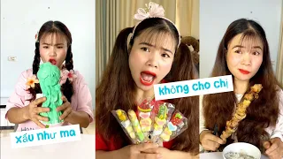 Tổng hợp video siêu hài hước vui nhộn, Hai chị em binh nhau khi có người lạ,con em khôn nhà dại chợ