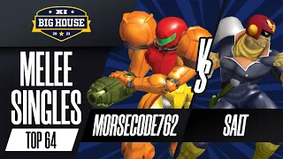 Morsecode762 (Samus) vs Salt (Captain Falcon) - Melee Singles Top 64 - The Big House 11