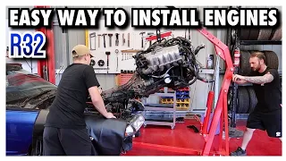 EASY WAY TO INSTALL ENGINES II Rb20 into R32 Skyline Ft Tom TJD