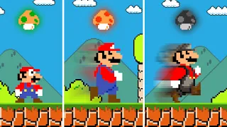 Cat Mario: Evolution of Super Mario when Mario collects Custom Mushrooms in Super Mario Bros.