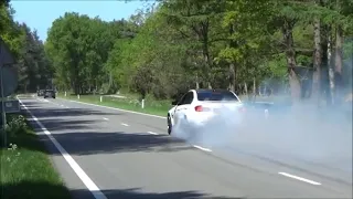 BMW's leaving bimmerfest 2022 in style. many burnouts and launch control