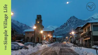 Driving in Snow Piemonte Italy