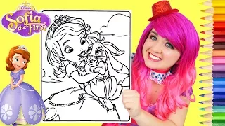 Coloring Sofia The First & Clover Rabbit Coloring Page Prismacolor Colored Pencils | KiMMi THE CLOWN