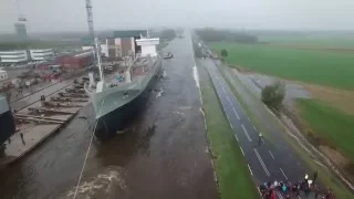 M.V. GREENLAND Launch | Stapellauf | Tewaterlating by DJI Phantom 3 Drone @ Ferus Smit