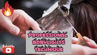 Professional babylights technique | Blonde base hair colour | colour theory |