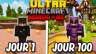 J'ai survécu 100 jours en ULTRA HARDCORE sur Minecraft...