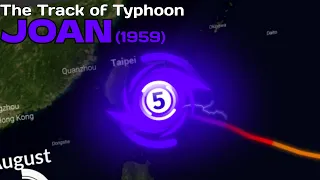 The Track of Typhoon Joan (1959)