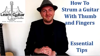 How To Strum a Guitar Without a Pick (Thumb + Fingers) - Beginner Guitar Lesson - Drue James