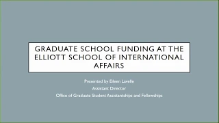 GW Graduate Student Assistantships and Fellowships