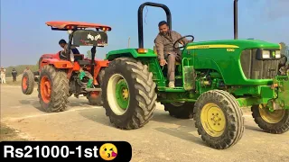 Kubota mu-5501 vs Johndeere 5210 Tractor Tochan mukabla in haryana