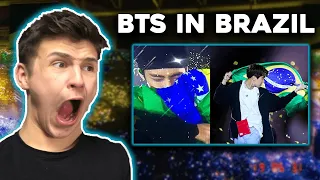 Brazilian Army ! BTS IN BRAZIL -  Fanchant Gives Everyone Goosebumps |🇬🇧UK Reaction