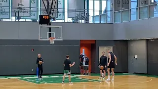 Kristaps Porzingis RETURNS to Shooting at Celtics Practice