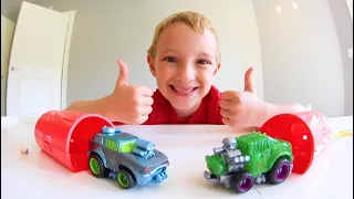 Father & Son EPIC BATTLE CARS! / Boom City Racers