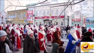 Пьяный дед мороз drunk and funny Santas