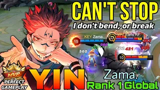 You Can't Stop Me!! Yin Perfect Gameplay - Top 1 Global Yin by Zama. - Mobile Legends