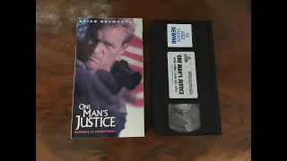 Opening To One Man's Justice 1995 VHS