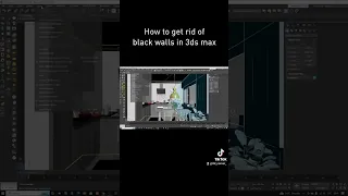 how to get rid of black walls in 3ds max