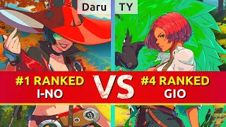 GGST ▰ Daru (#1 Ranked I-No) vs TY (#4 Ranked Giovanna). High Level Gameplay