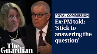 Scott Morrison pulled up repeatedly at robodebt royal commission for not answering questions