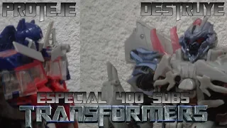 Transformers 2007 Optimus prime vs Megatron Stop Motion 400 subs especial