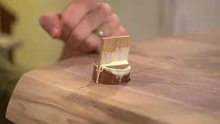 Joining Legs to Coffee Table Top With Wedged Tenons
