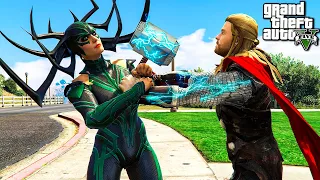 ТОР ПРОТИВ ХЕЛЛЫ БИТВА СУПЕРГЕРОЕВ В ГТА 5 МОДЫ! THOR VS HELA ОБЗОР МОДА В GTA 5! ИГРЫ ВИДЕО MODS