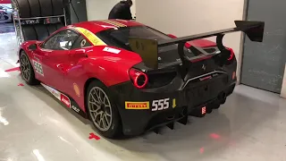 Ferrari Challenge 488 GT3  start up exhaust sound #ferrari #shortvideo #reels #shorts