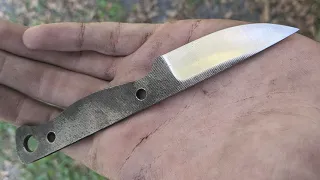 Knifemaking: bird & trout knife from a file